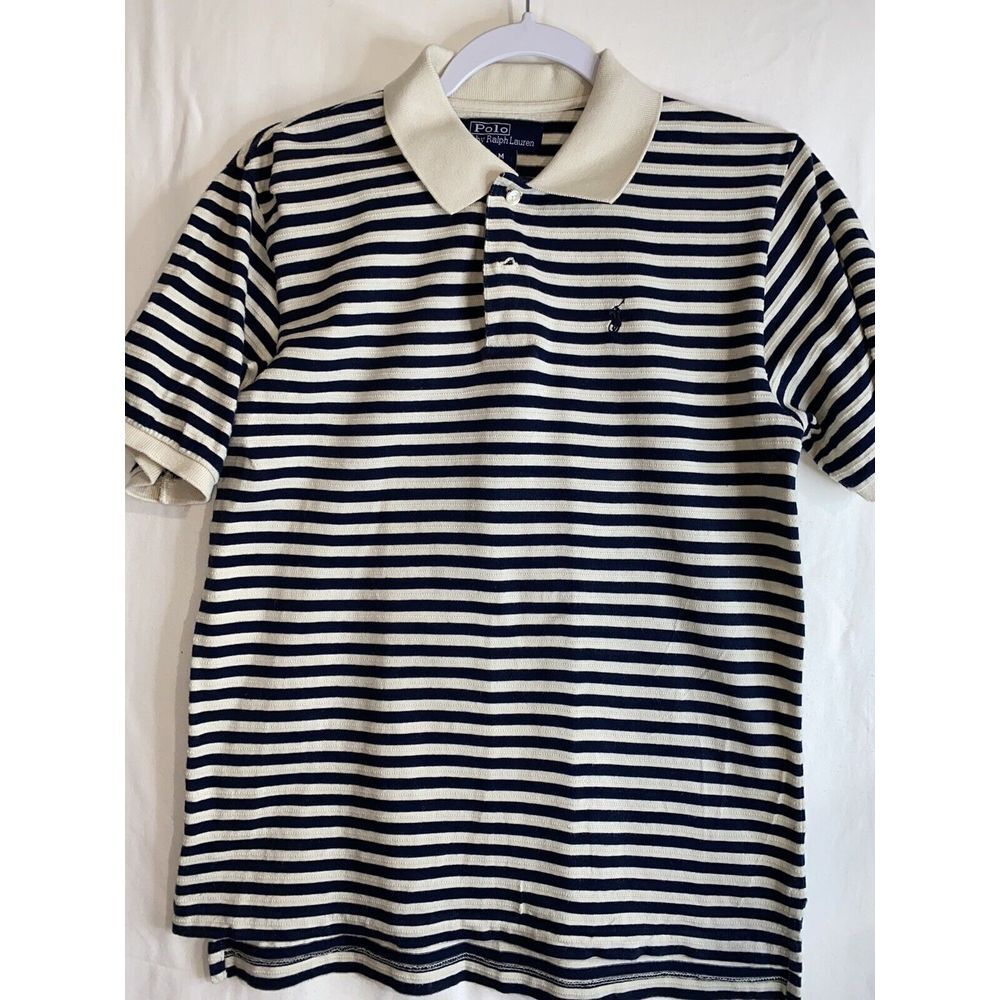 Ralph Lauren Shirt Mens Small Polo Black - Tan, Black Pony Casual Rugby Cotton‎